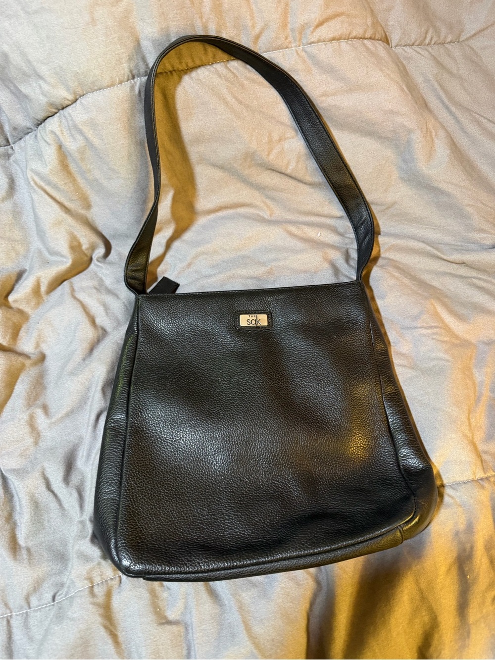 The Sak Black Pebbled Leather Shoulder Bag